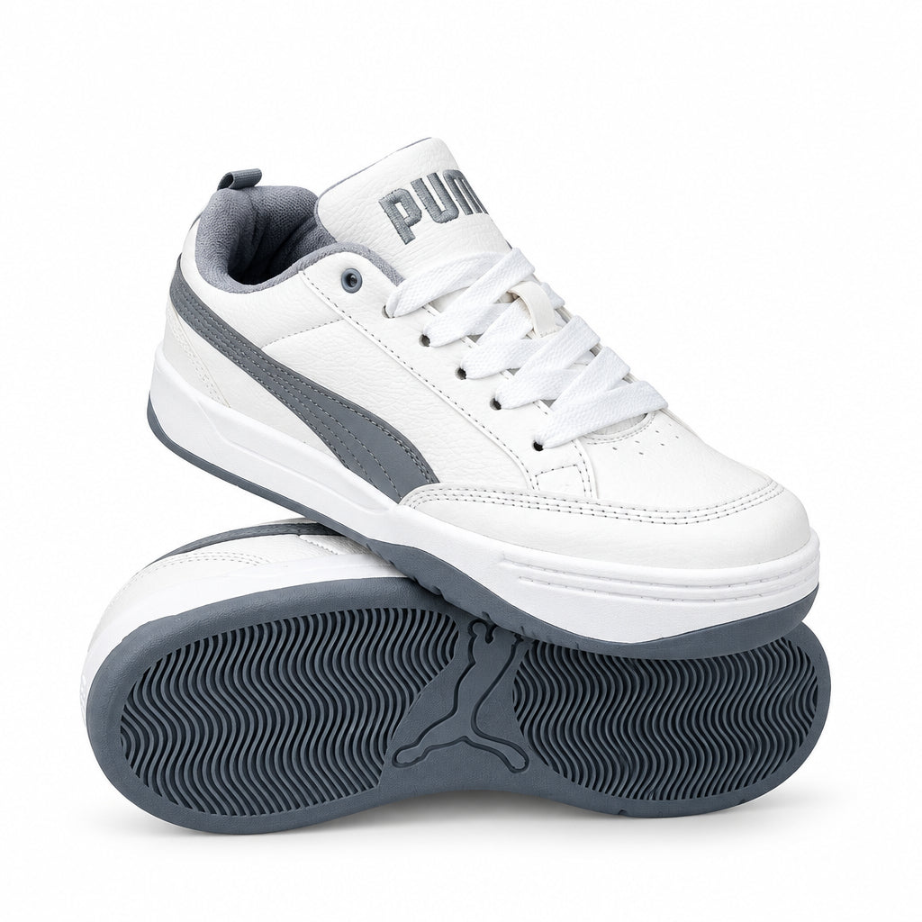 puma park gris - detalle logo