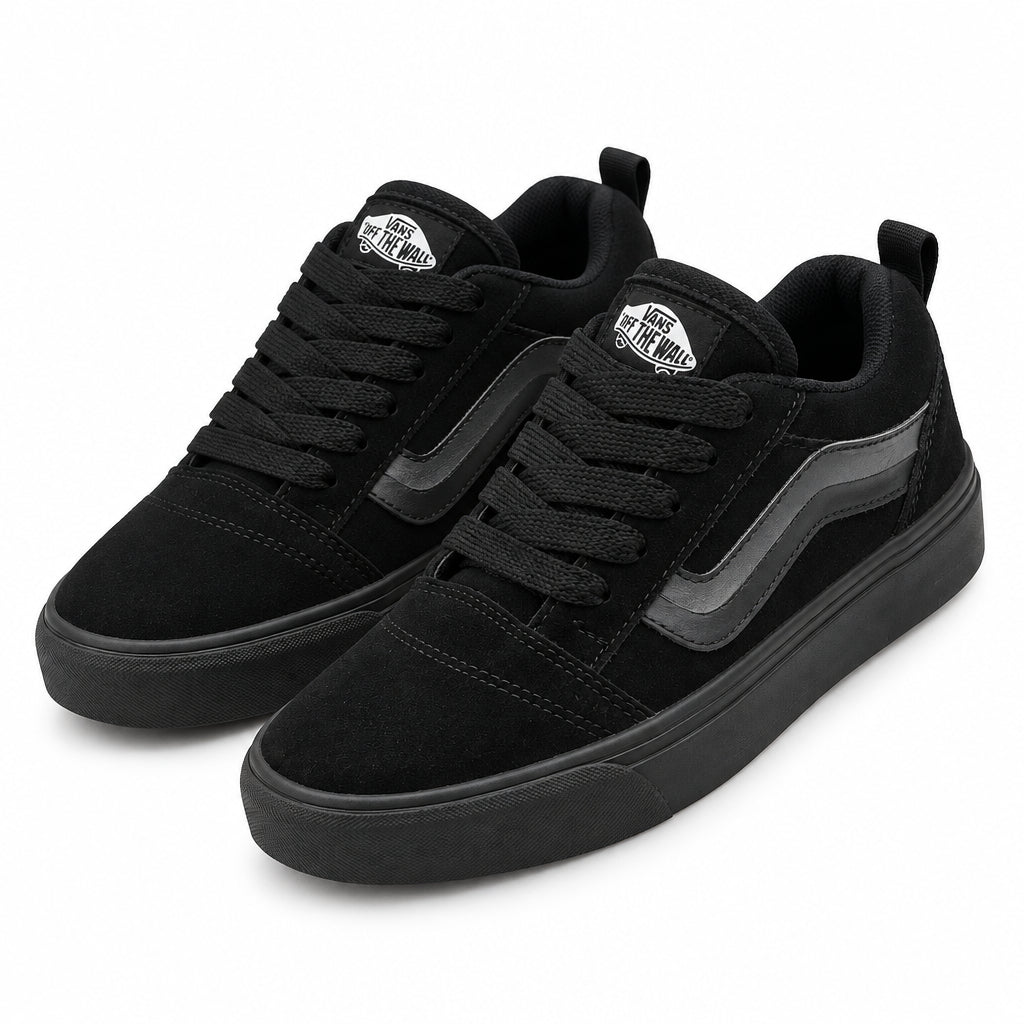 vans knu skool all black - vista lateral